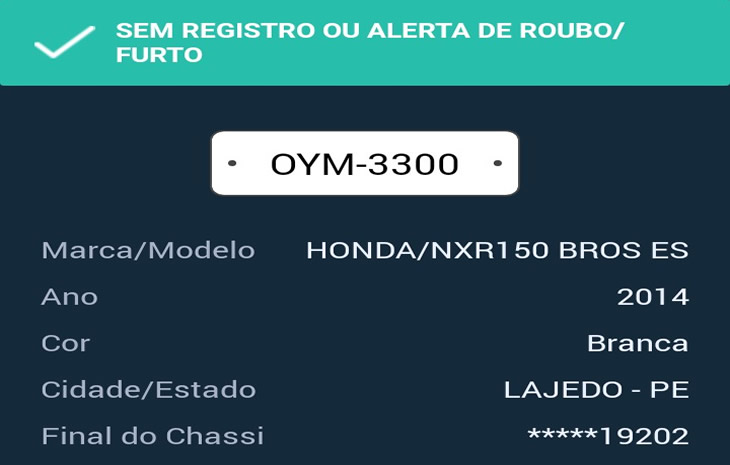 Moto roubada no Loteamento Prata, em Lajedo