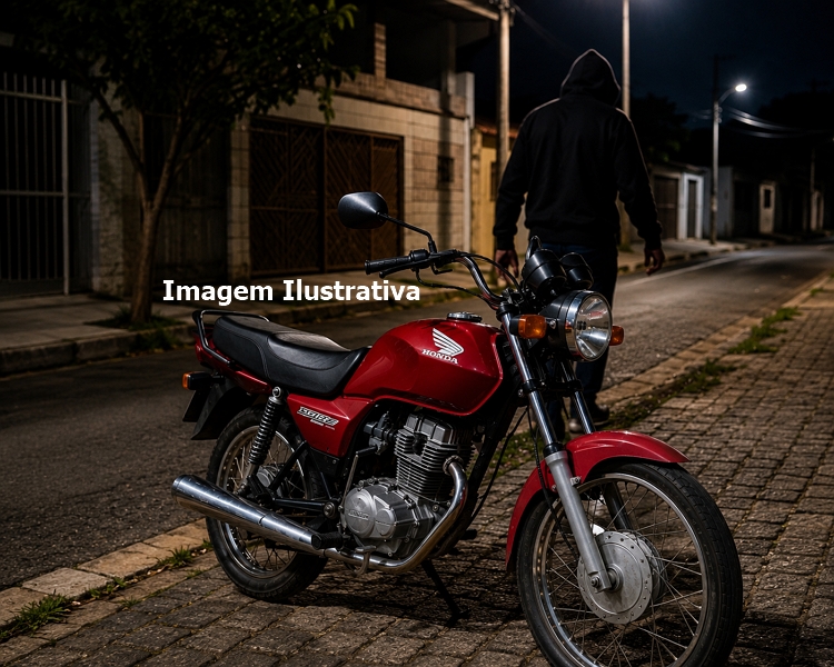 MOTO É FURTADA EM FRENTE A RESIDÊNCIA EM JUPI; POLÍCIA ALERTA PARA RISCO DE DEIXAR VEÍCULOS NA RUA DURANTE A NOITE